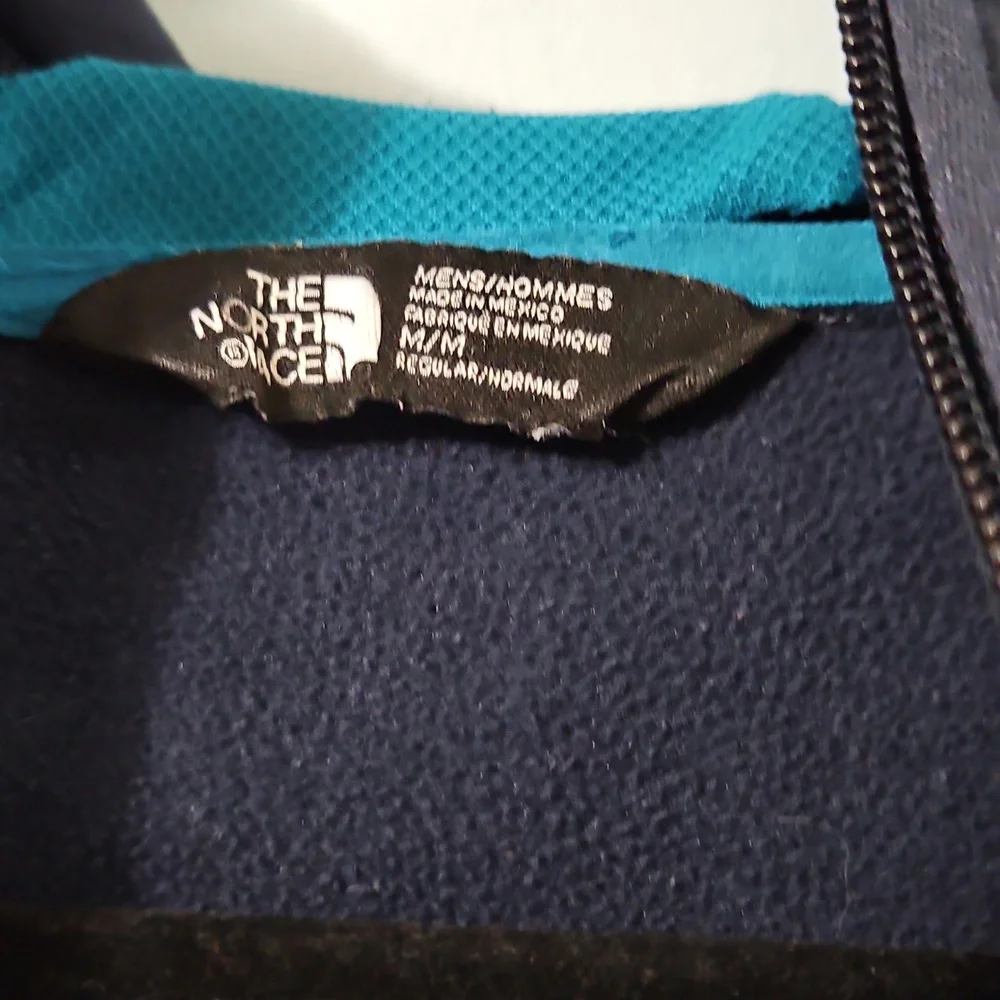 The North Face Full Zip Hooded Sweatshirt Jacket Men's Size M/M Navy Blue #1023